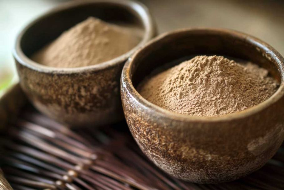 Two bowls of kava powder